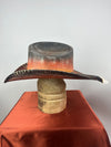 Black & Orange Straw Western 7 5/8