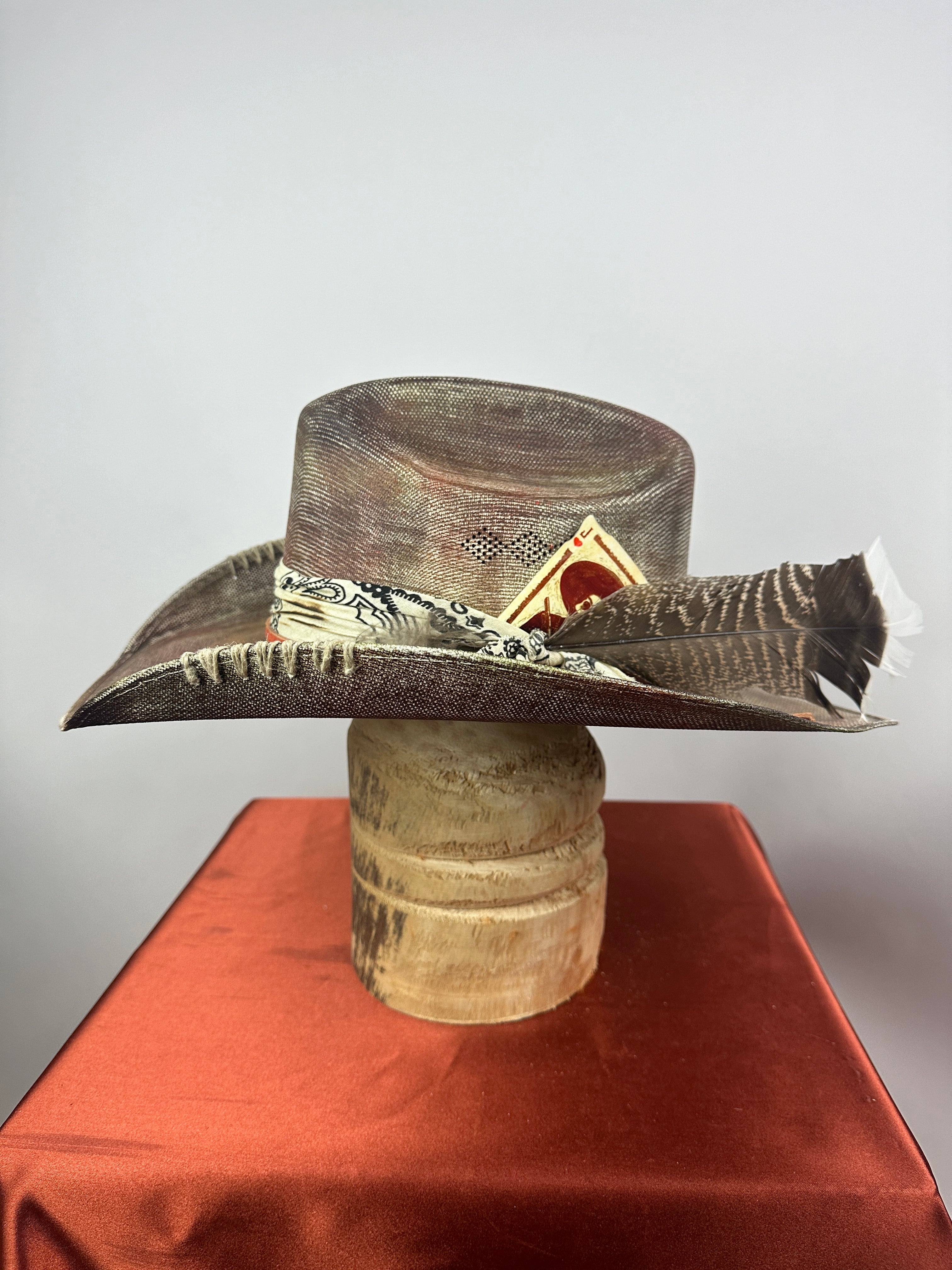 Multi Distressed Western 7 5/8