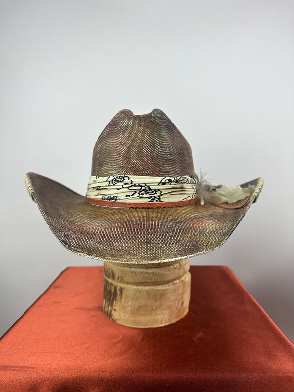 Multi Distressed Western 7 5/8