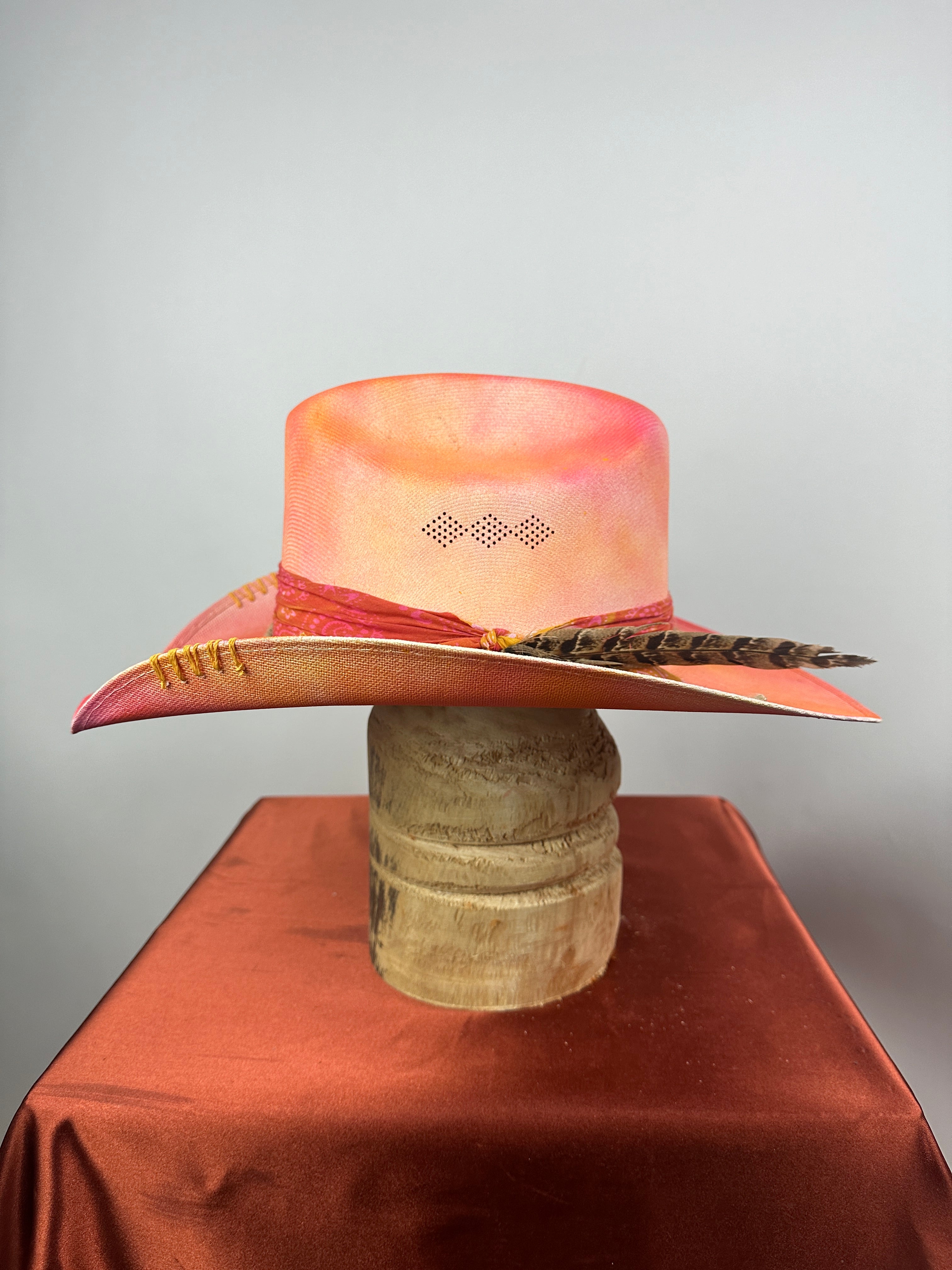 Pink Multi Straw Western