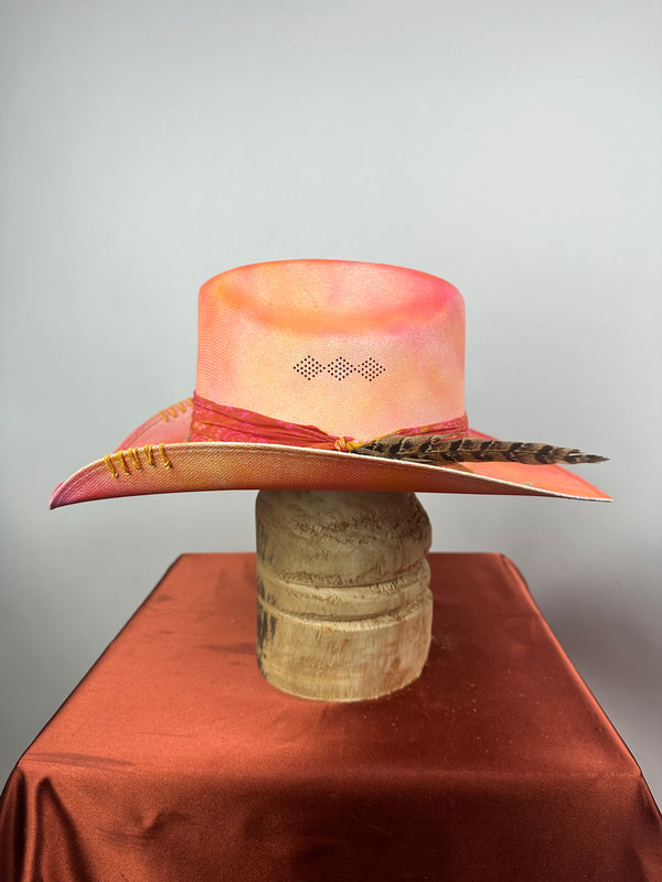 Pink Multi Straw Western