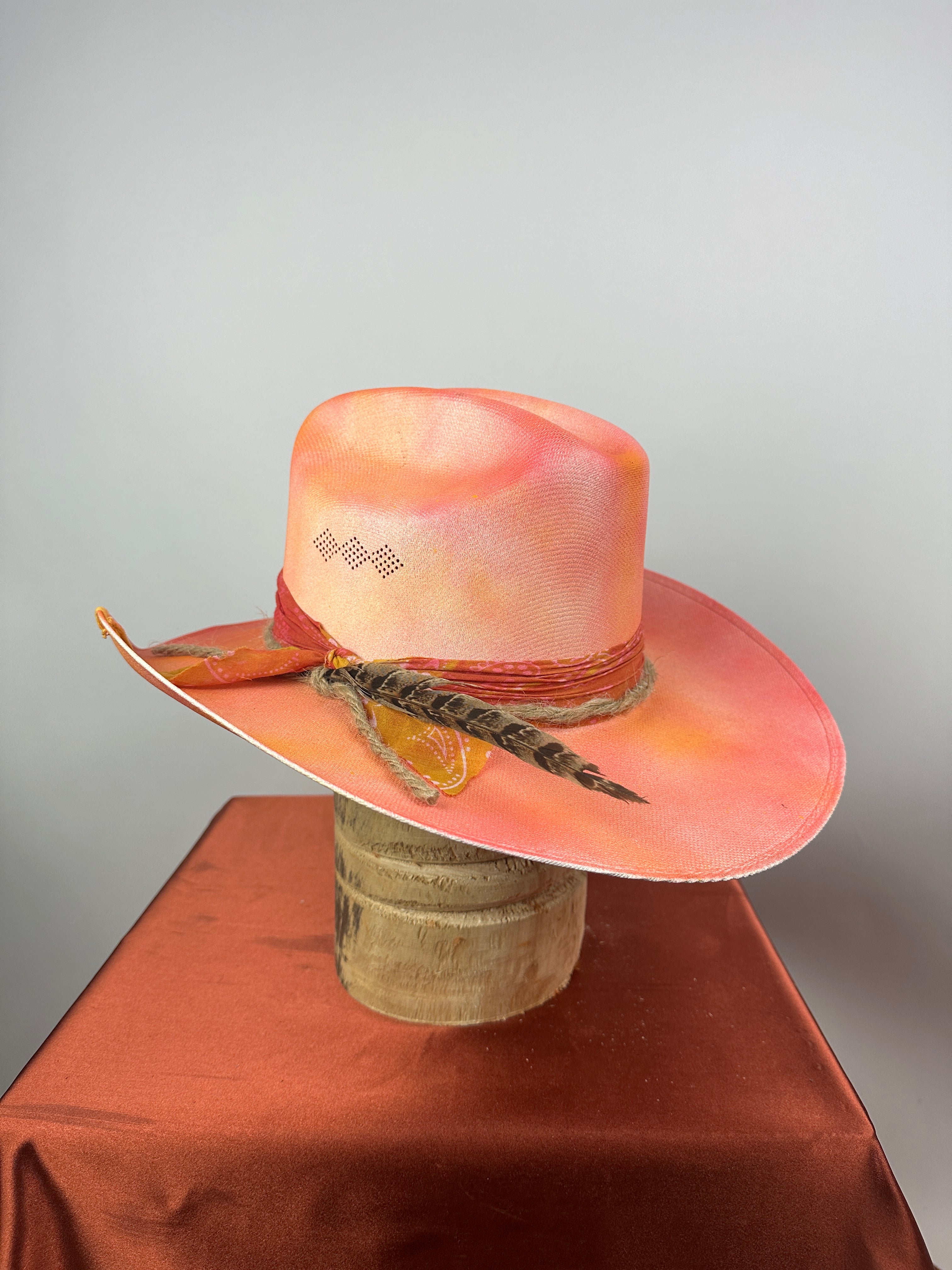 Pink Multi Straw Western