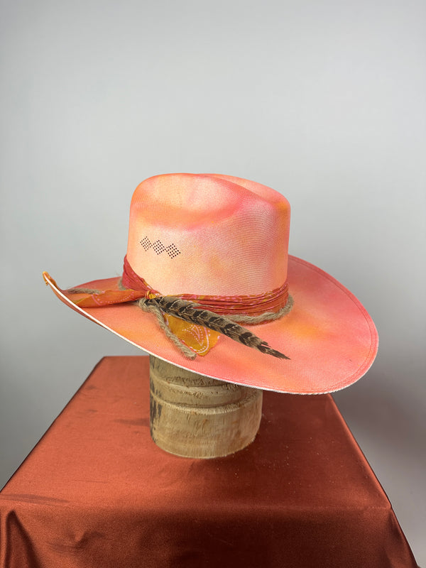 Pink Multi Straw Western