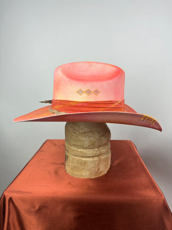 Pink Multi Straw Western