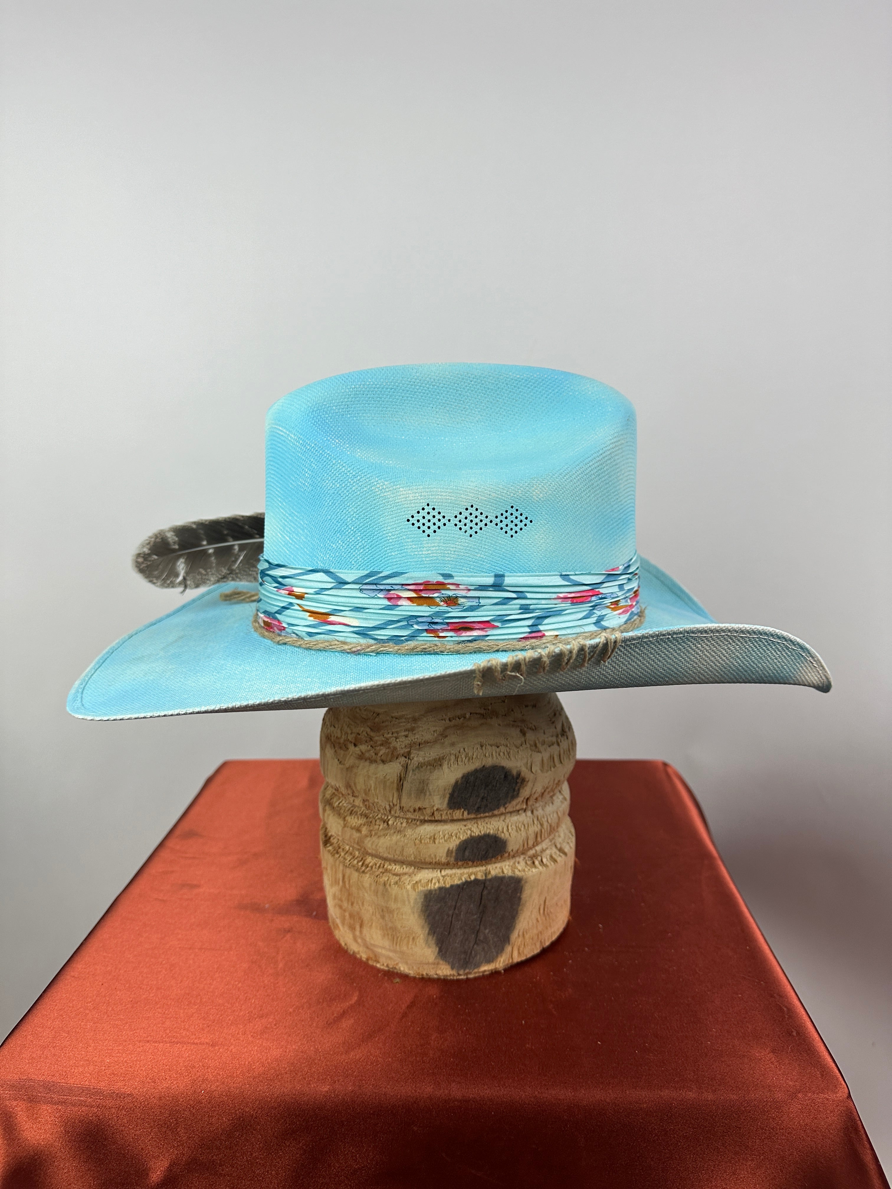 Turquoise Western Straw