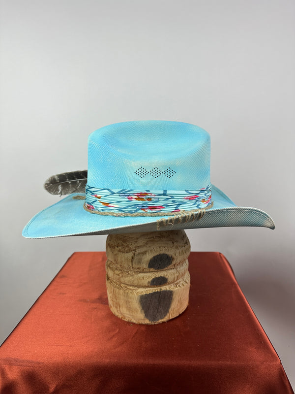 Turquoise Western Straw