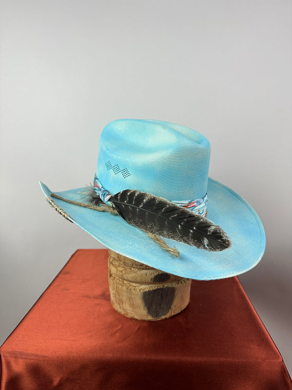Turquoise Western Straw