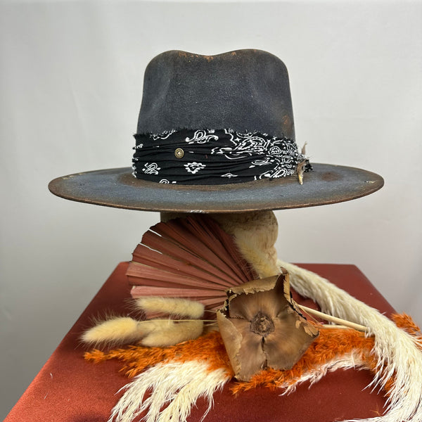 Distressed Black Short Brim