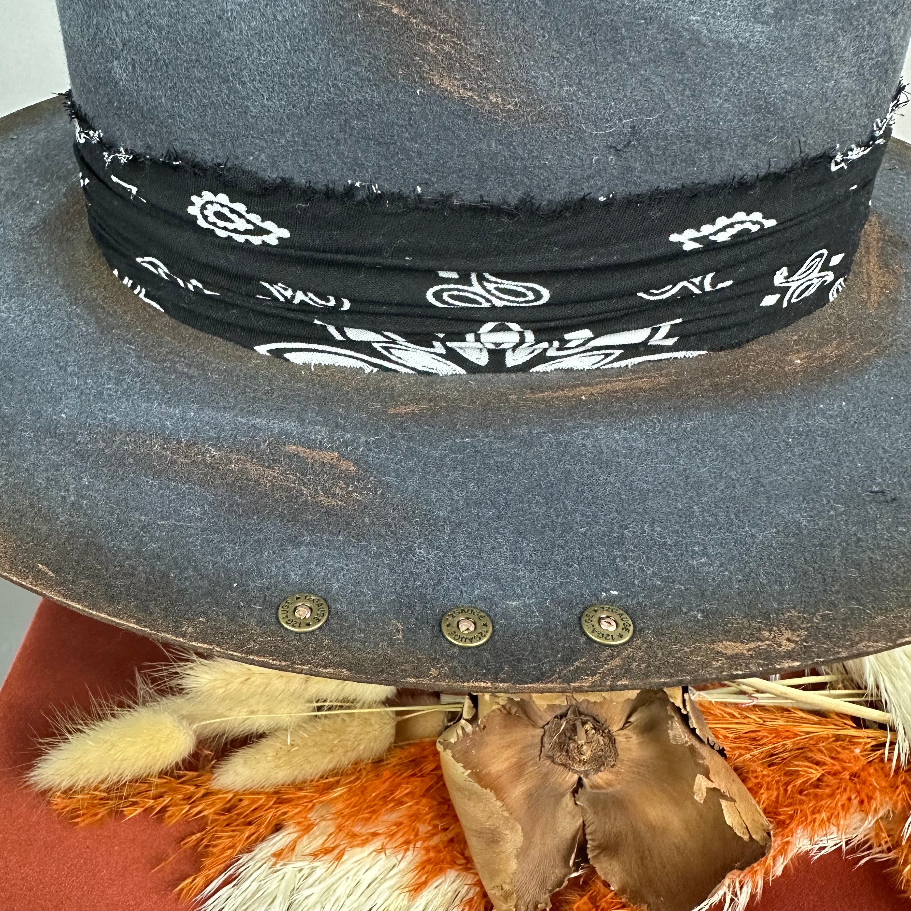 Distressed Black Short Brim