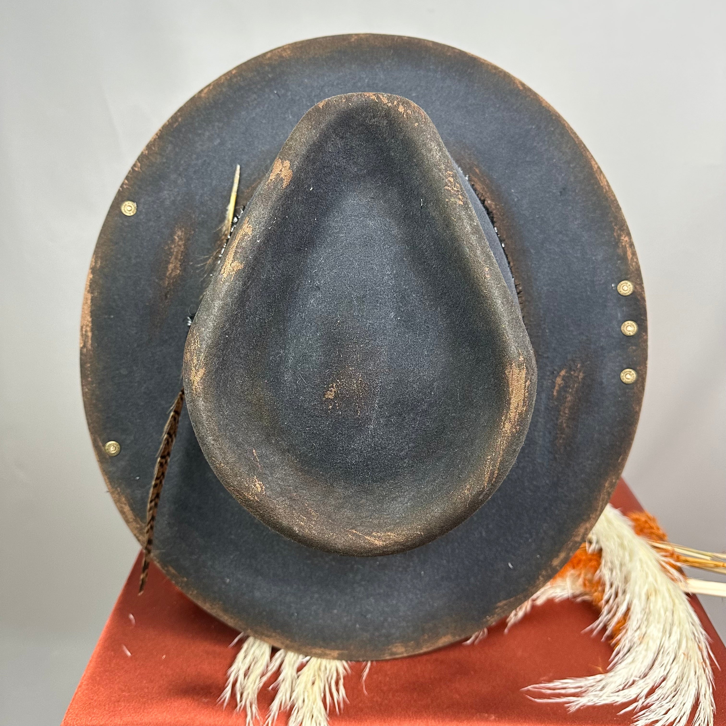 Distressed Black Short Brim