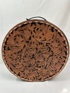 Tooled Leather Hat Case -Black