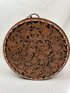 Tooled Leather Hat Case - Light Brown