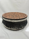 Tooled Leather Hat Case -Black Fringe