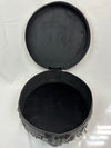 Tooled Leather Hat Case -Black Fringe