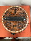 Tooled Leather Makeup Case Black