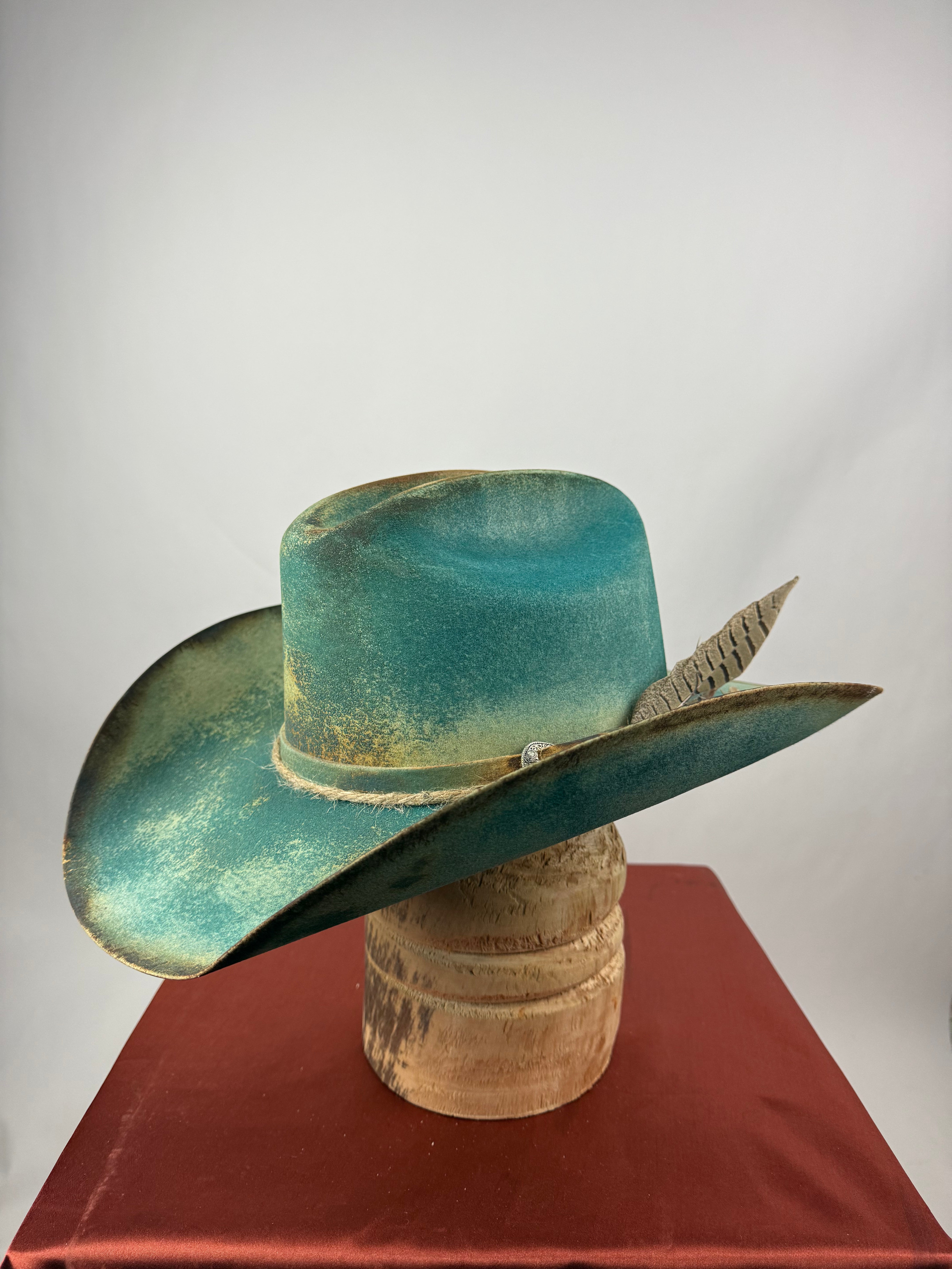 Teal Distressed Western