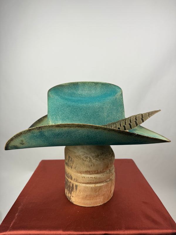 Teal Distressed Western