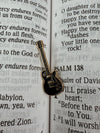 Guitar Hat Pin Black
