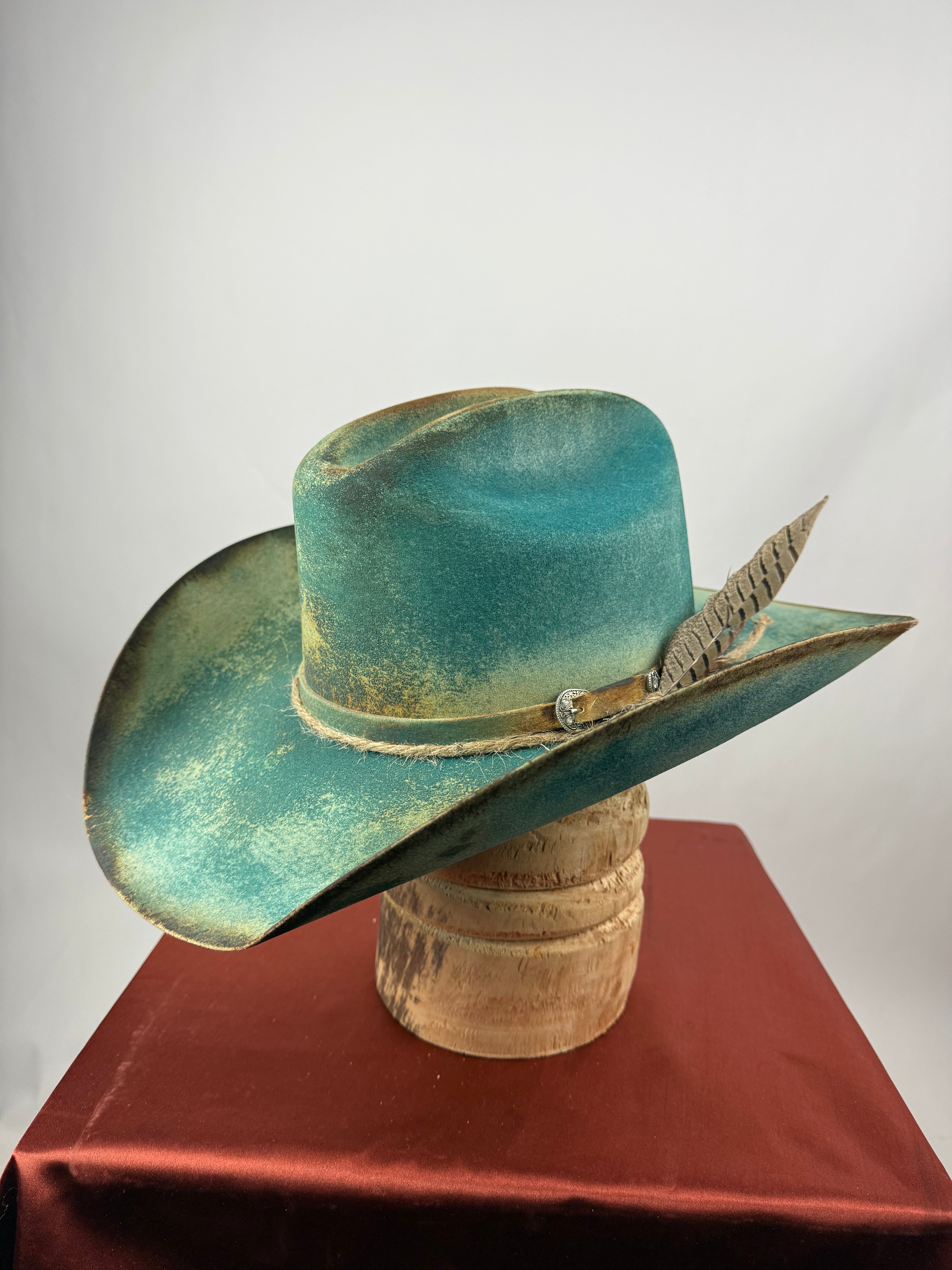 Teal Distressed Western
