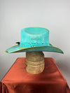 Turquoise Straw Western 7 1/4
