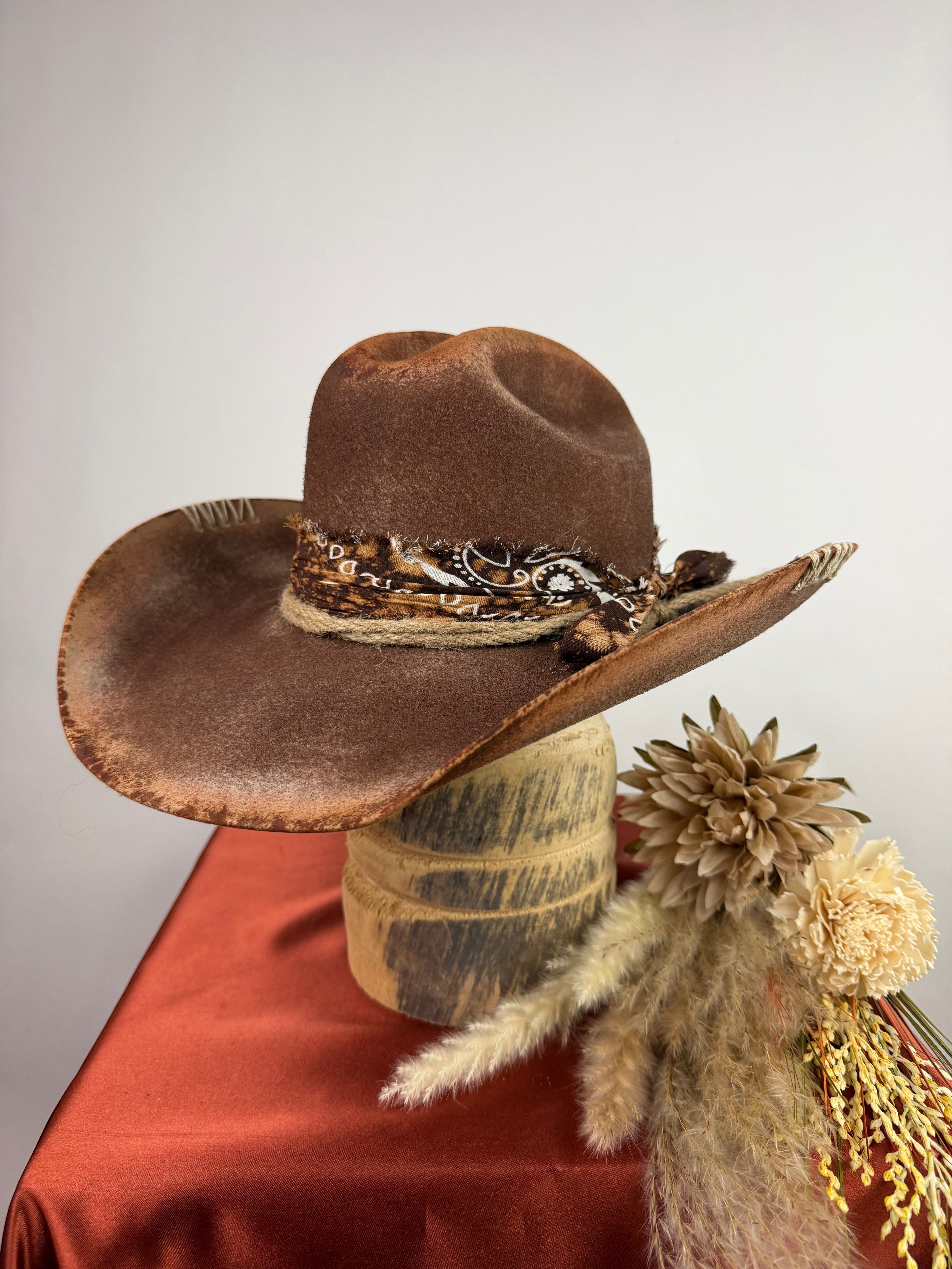 Brown Distressed Western
