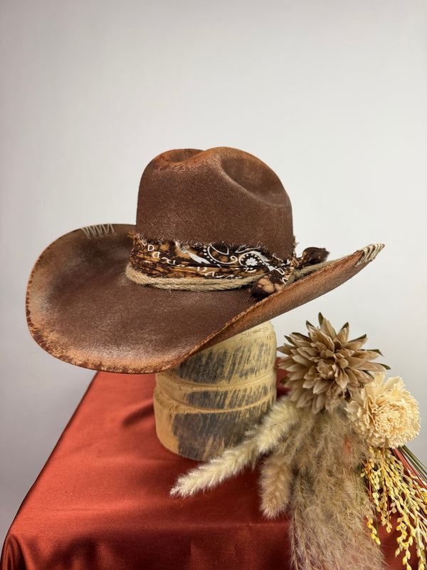 Brown Distressed Western