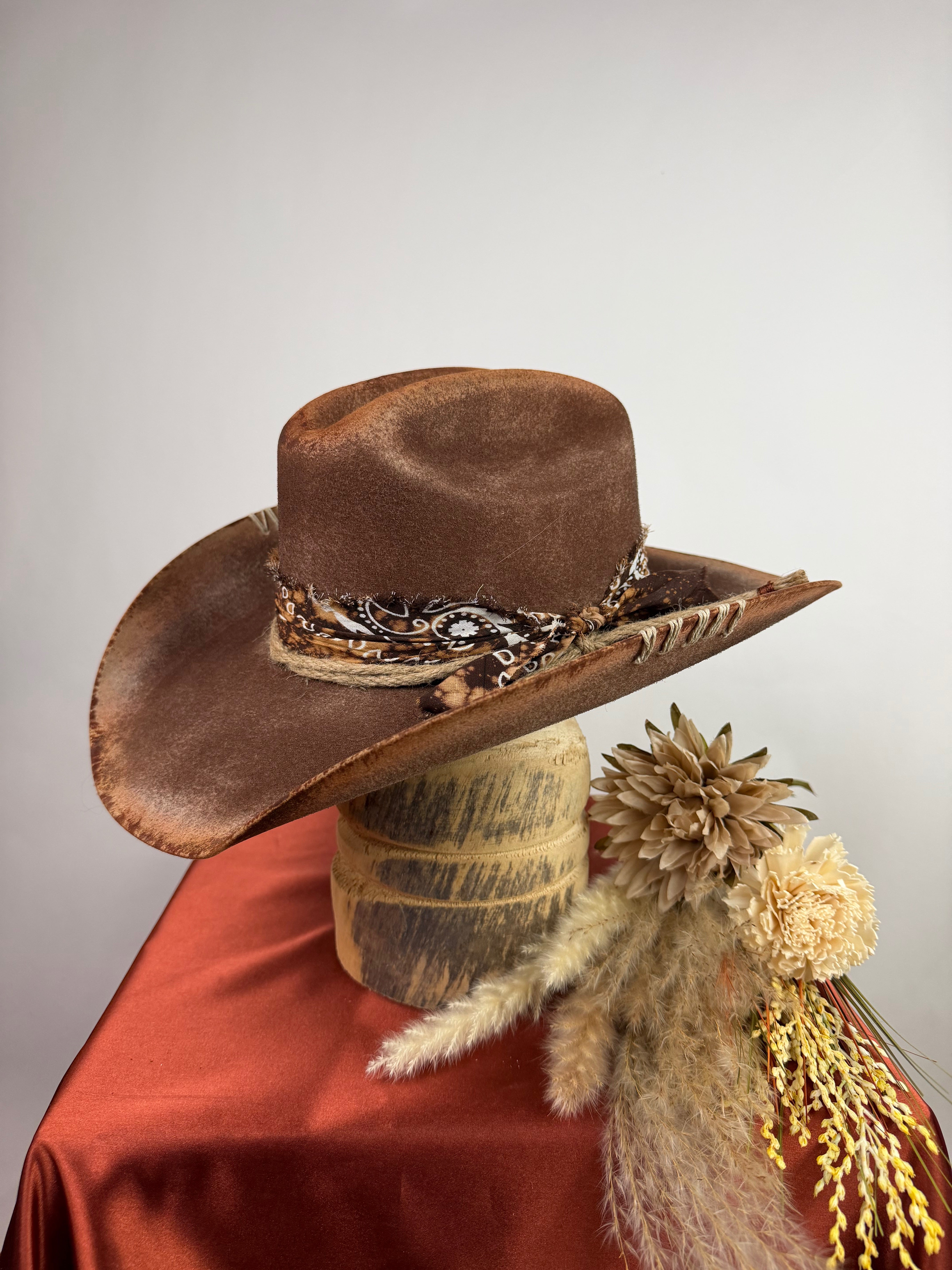 Brown Distressed Western