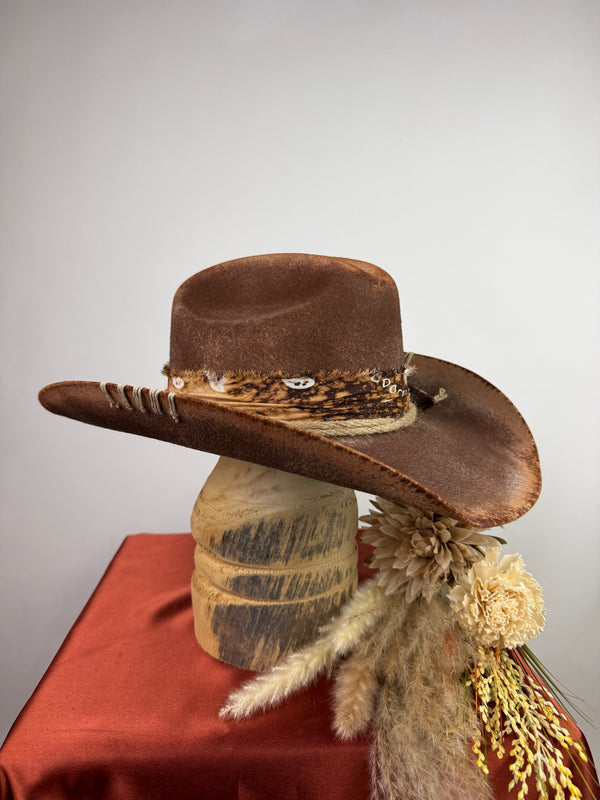 Brown Distressed Western