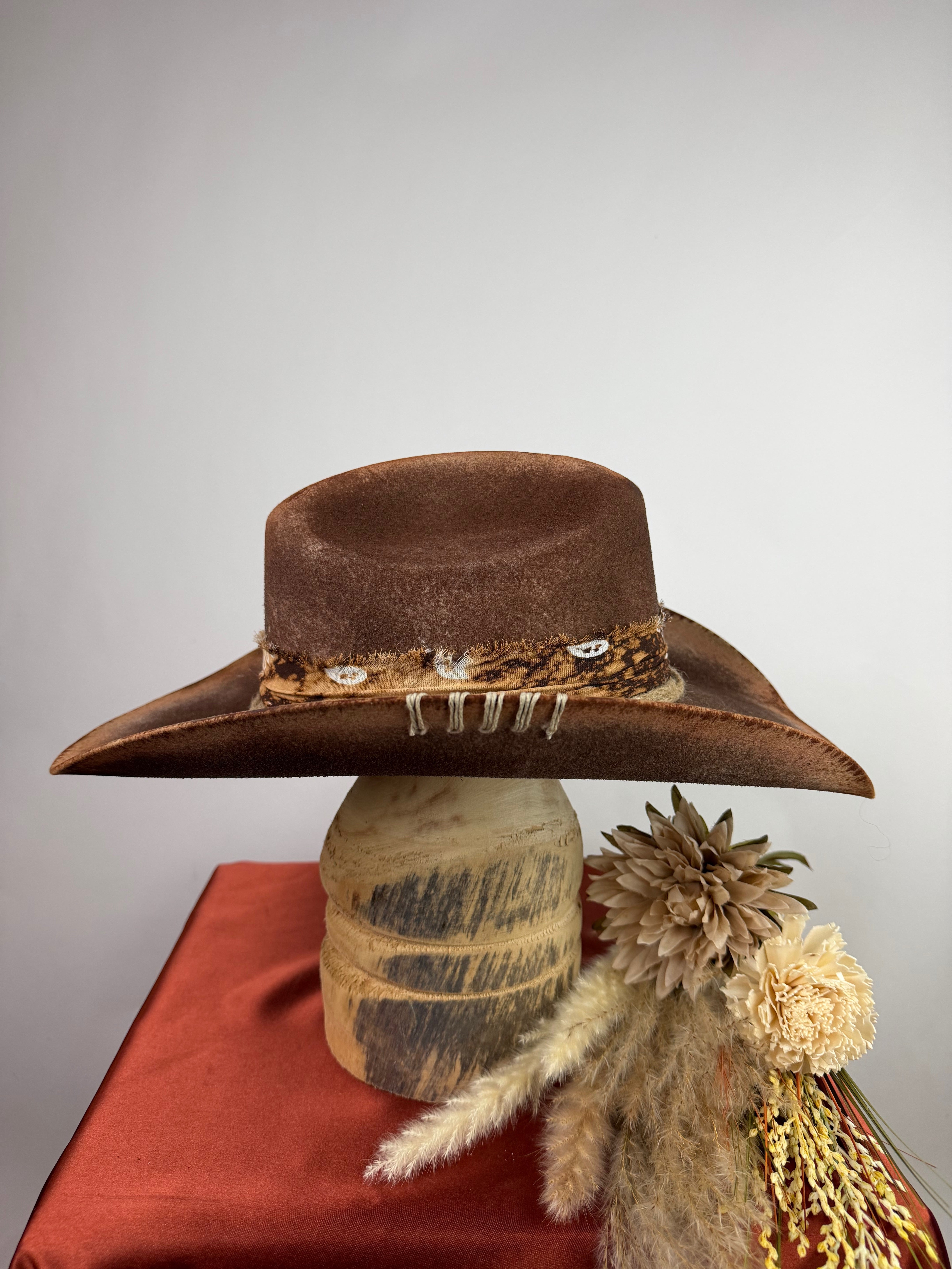 Brown Distressed Western