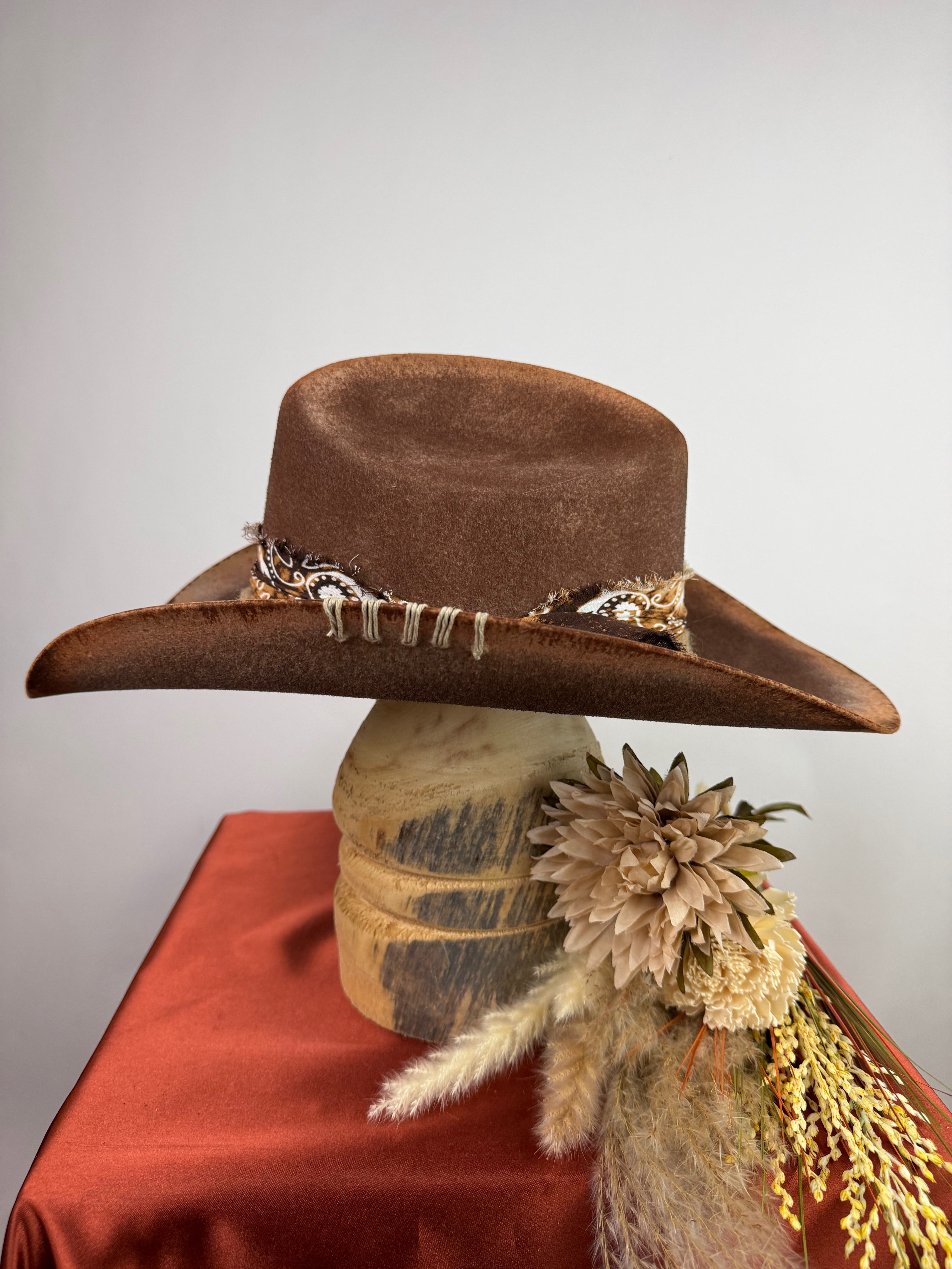 Brown Distressed Western