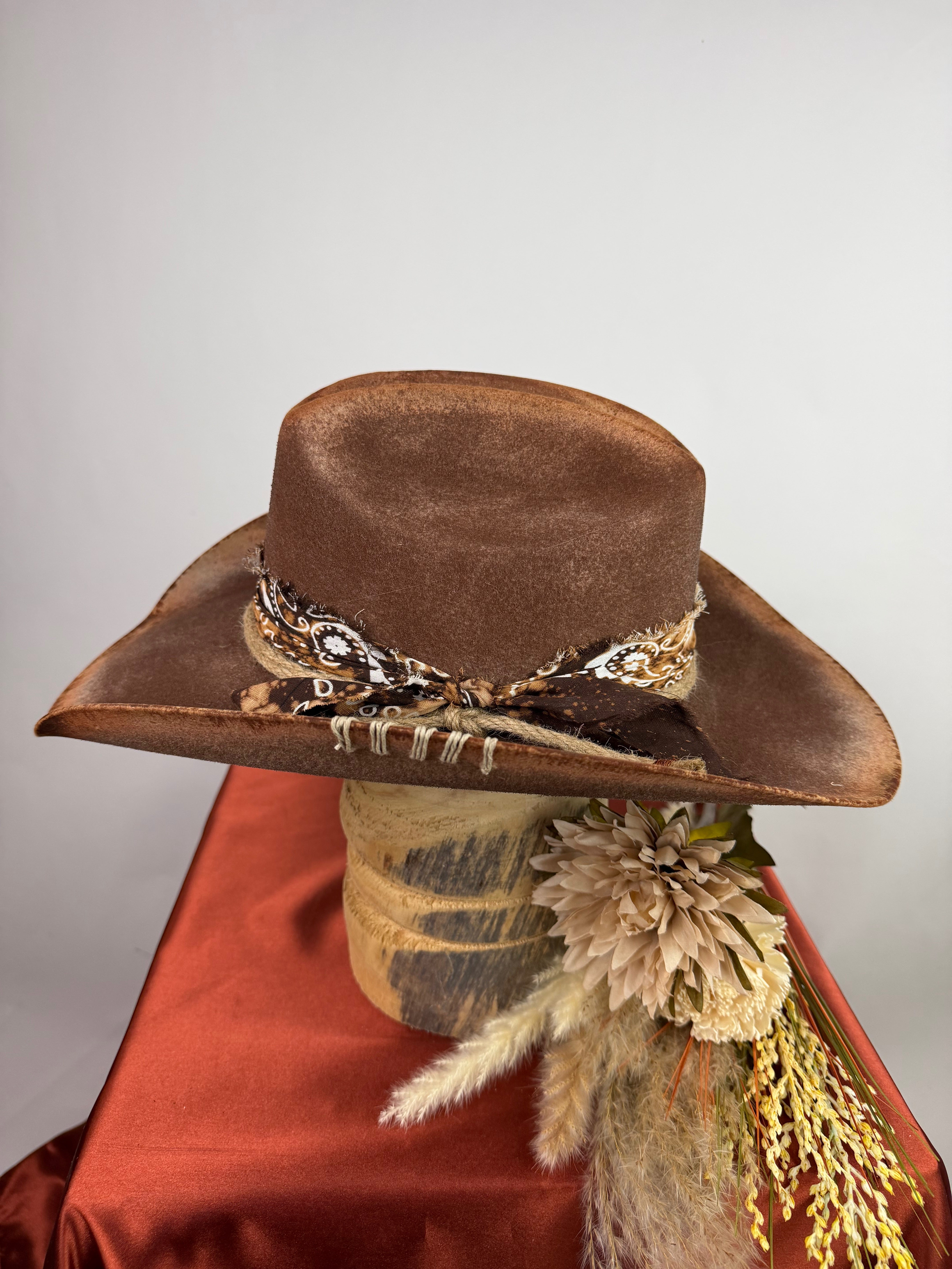 Brown Distressed Western