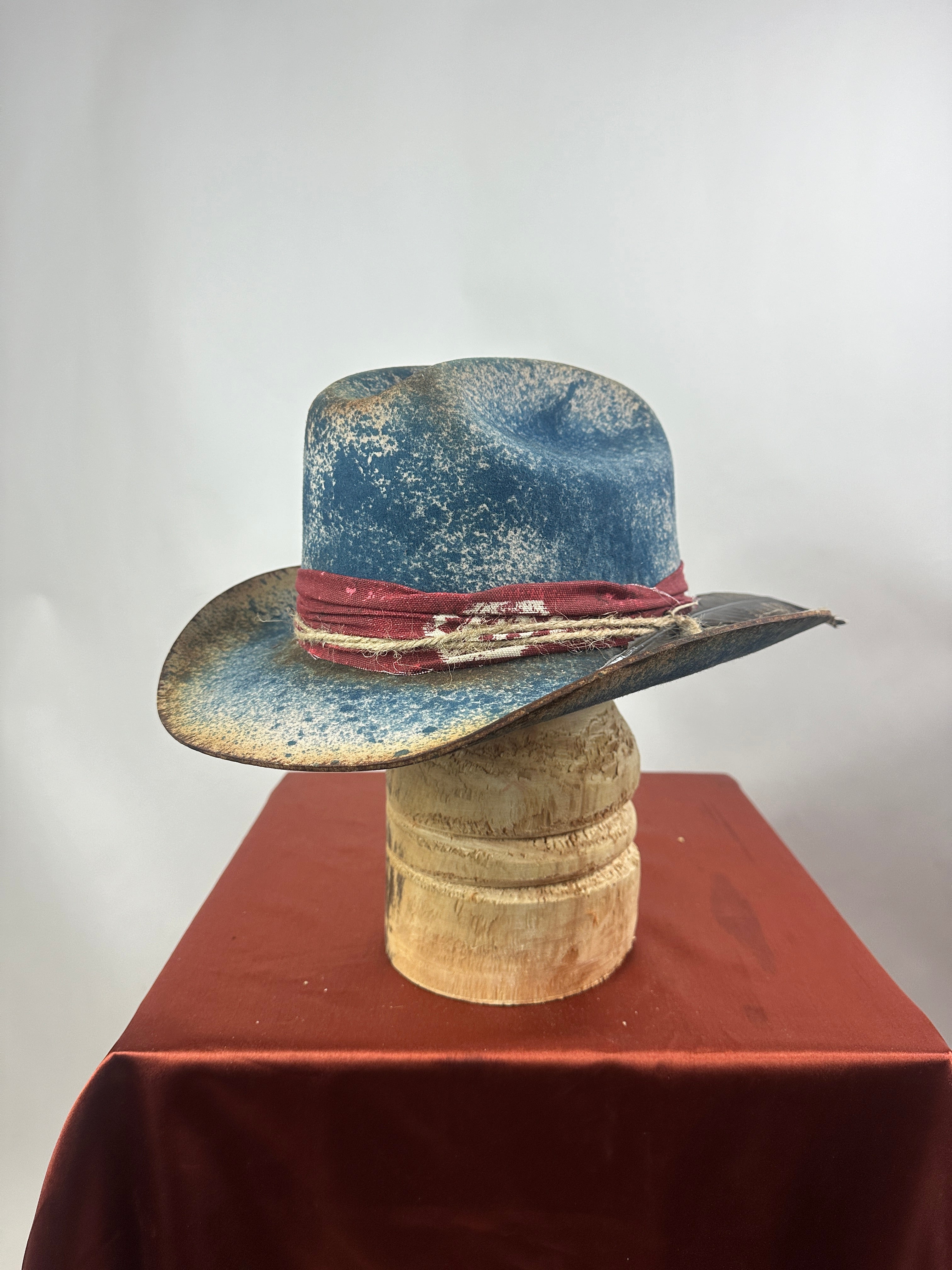 Blue Short Brim Western