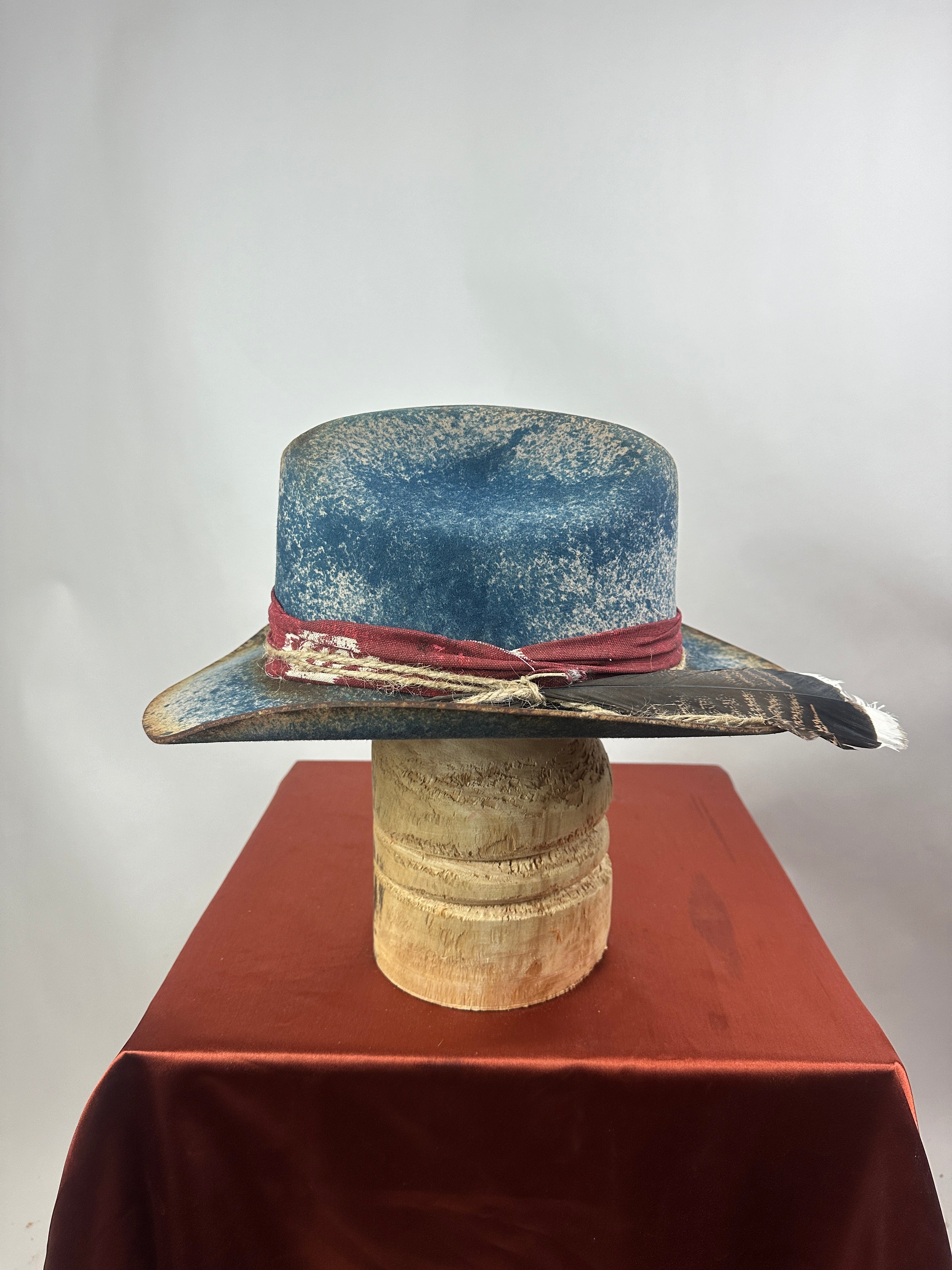 Blue Short Brim Western