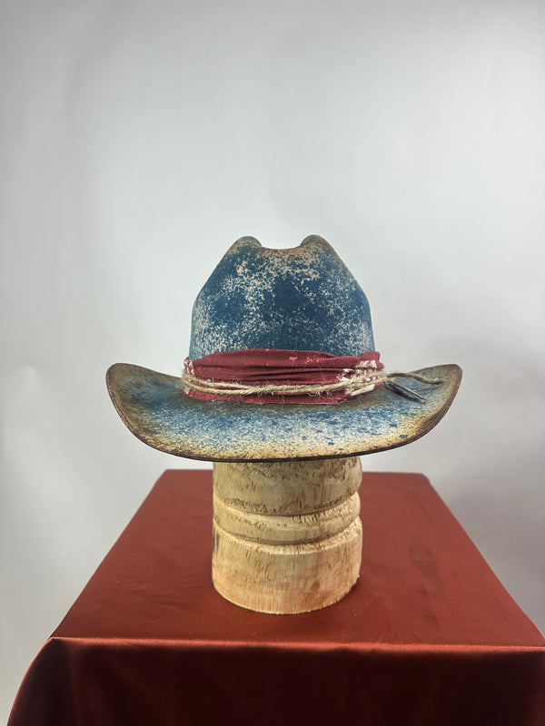 Blue Short Brim Western