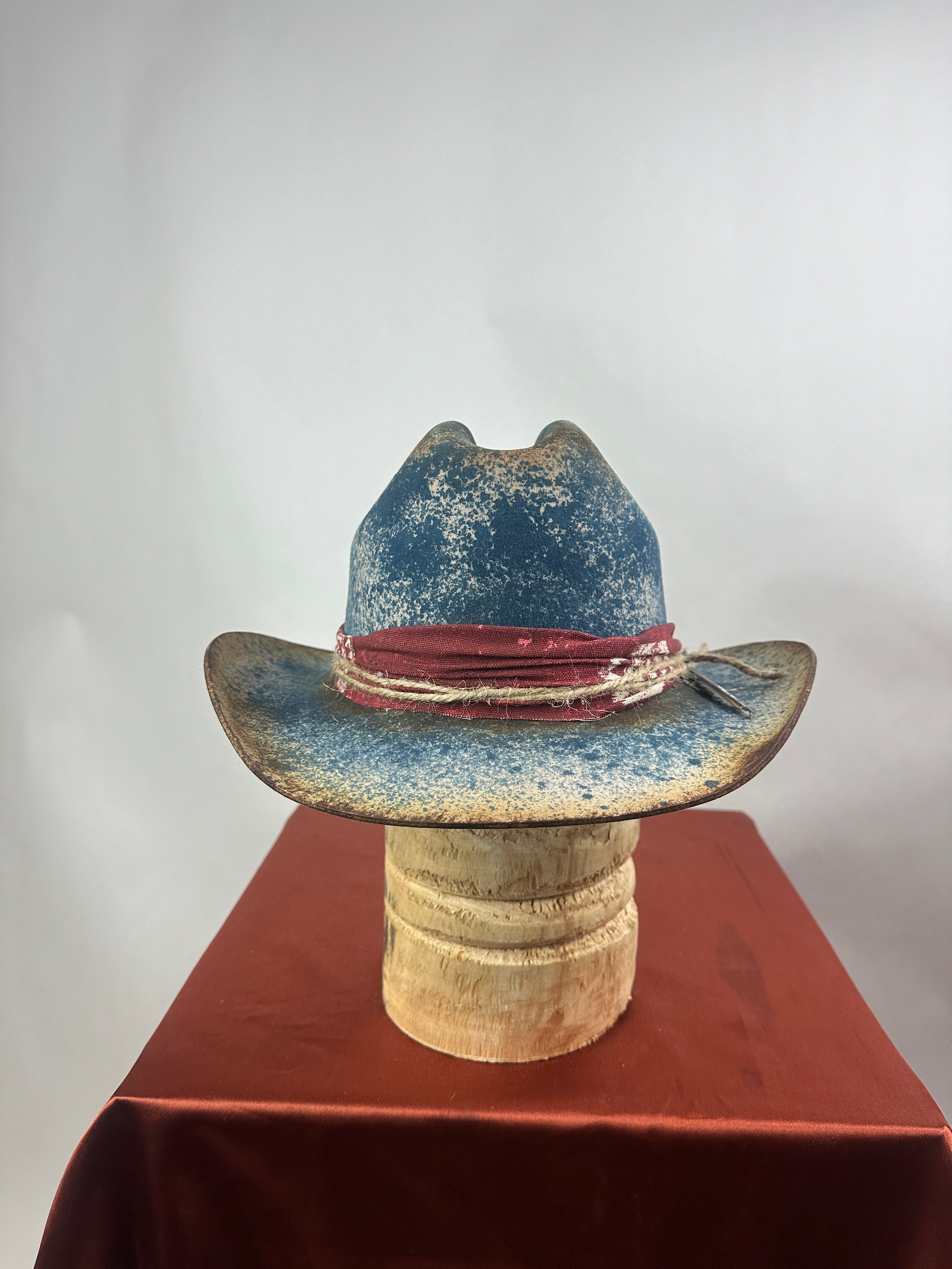 Blue Short Brim Western