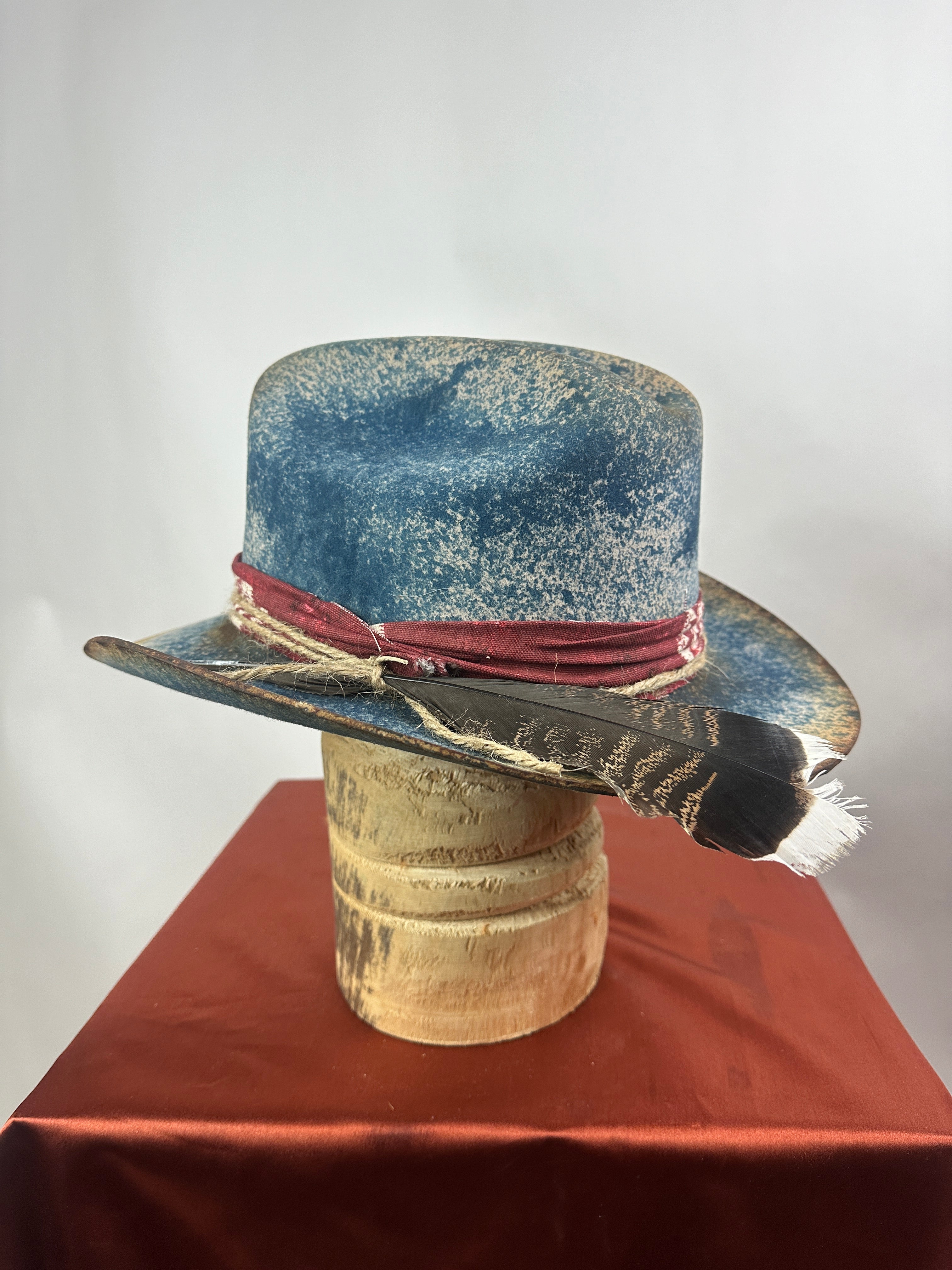 Blue Short Brim Western