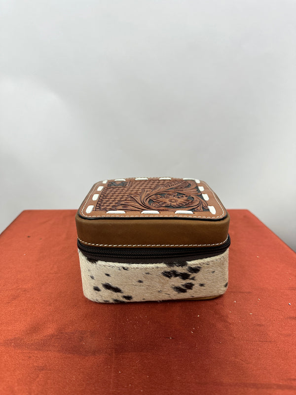 Small Travel Jewelry Case Brown