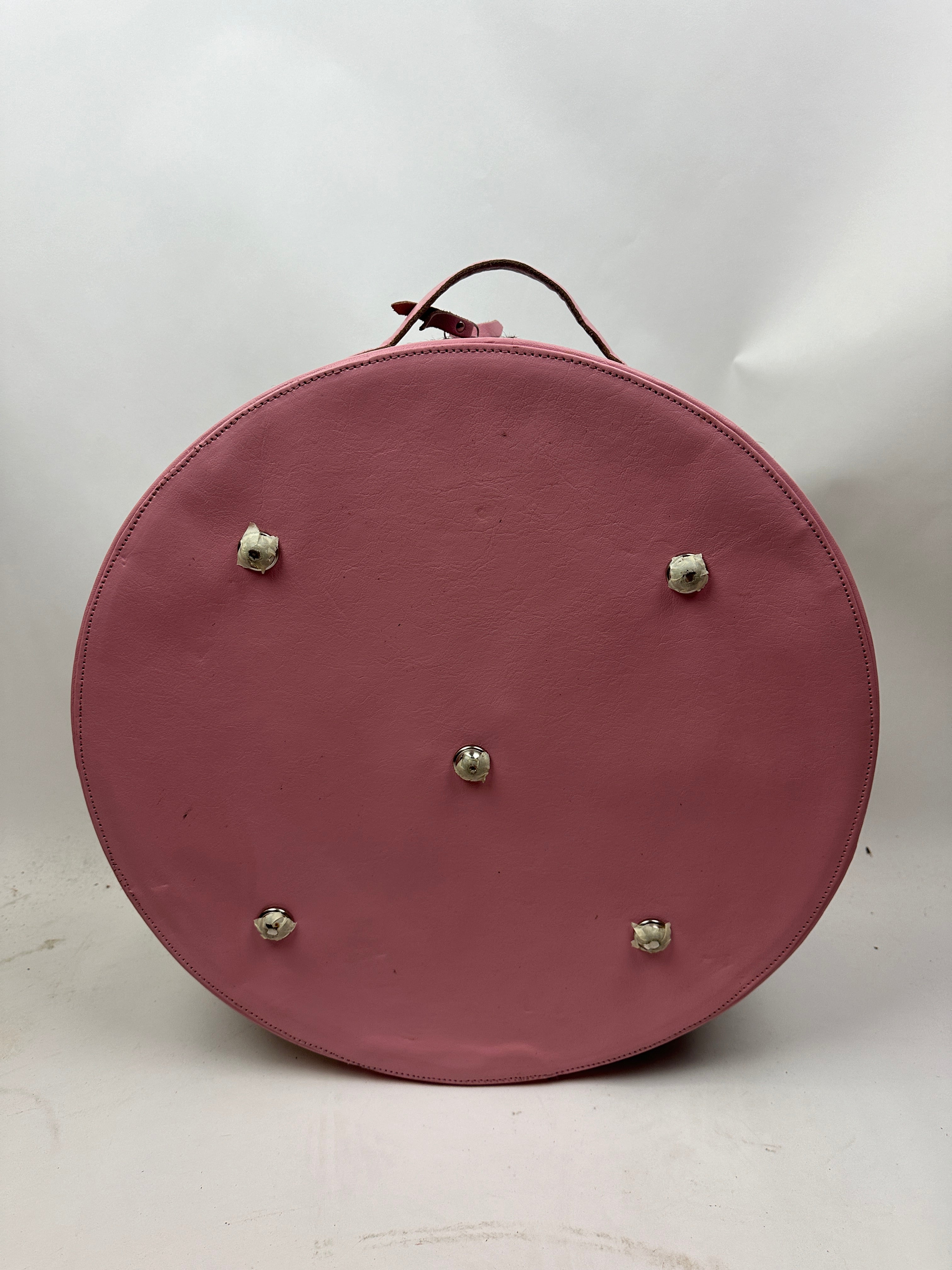 Tooled Leather Hat Case Pink