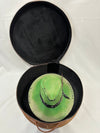 Tooled Leather Hat Case -Black Fringe